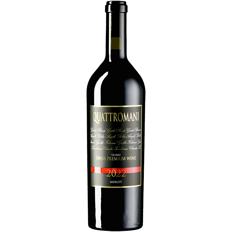 Quattromani Merlot Ticino DOC 2022 Swiss Premium Wine 75cl