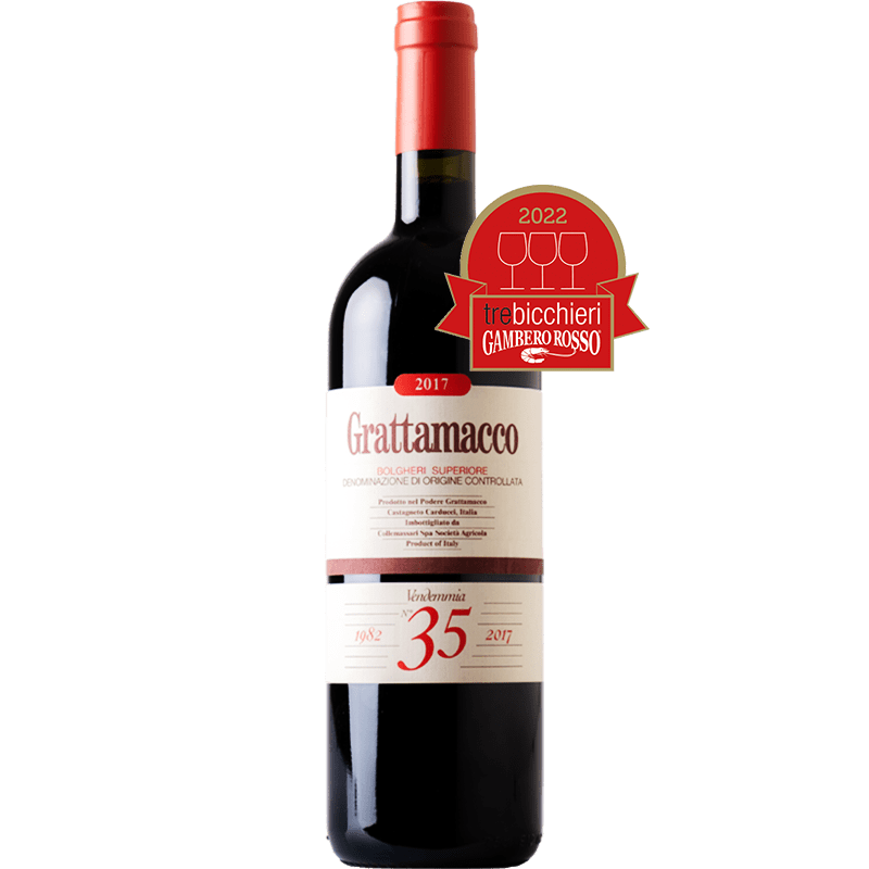 GRATTAMACCO Rossi 75 cl / 2017 Bolgheri Rosso Superiore BIO DOC Grattamacco