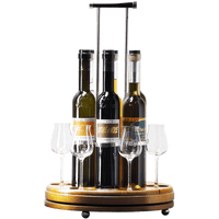 DELEA Distillati Girello con 6 grappe 50 cl Girello porta Grappe in Ciliegio
