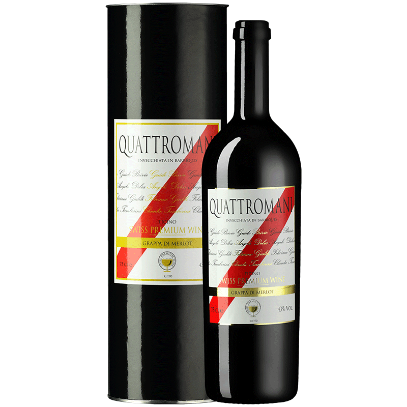 SWISS PREMIUM WINE Distillati 75 cl Quattromani Grappa Ticinese