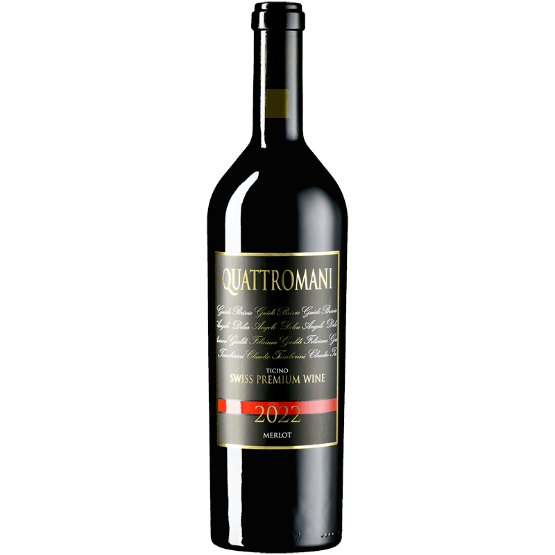 SWISS PREMIUM WINE Rossi 75 cl / 2022 Quattromani Merlot Cuvée Ticino DOC