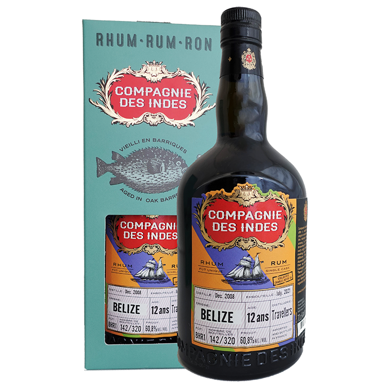 COMPAGNIE DES INDES Distillati 70 cl RUM BELIZE Compagnie des Indes Caraibes Travellers 12 years Old Single Cask