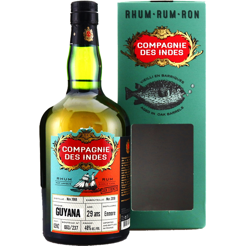 COMPAGNIE DES INDES Distillati 70 cl Rum Compagnie des Indes Guyana Enmore 29 year old Cask Strength