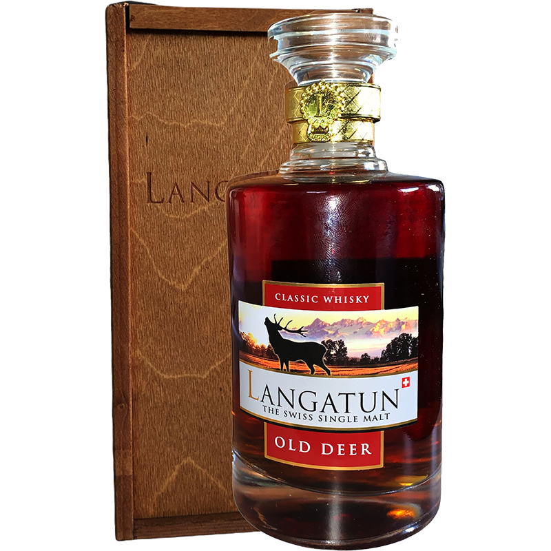 LANGATUN Distillati 50 cl Whisky Classic Swiss Premium Old Deer Chardonnay & Sherry Cask