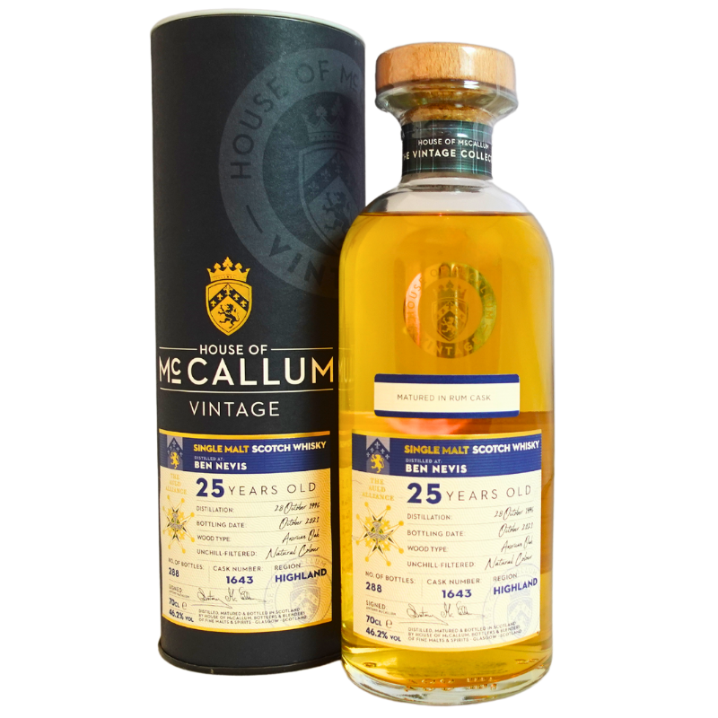 HOUSE OF McCALLUM Distillati 70 cl / 1996 Whisky McCALLUM Ben Nevis 25 Years Old 1996