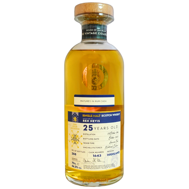 HOUSE OF McCALLUM Distillati 70 cl / 1996 Whisky McCALLUM Ben Nevis 25 Years Old 1996