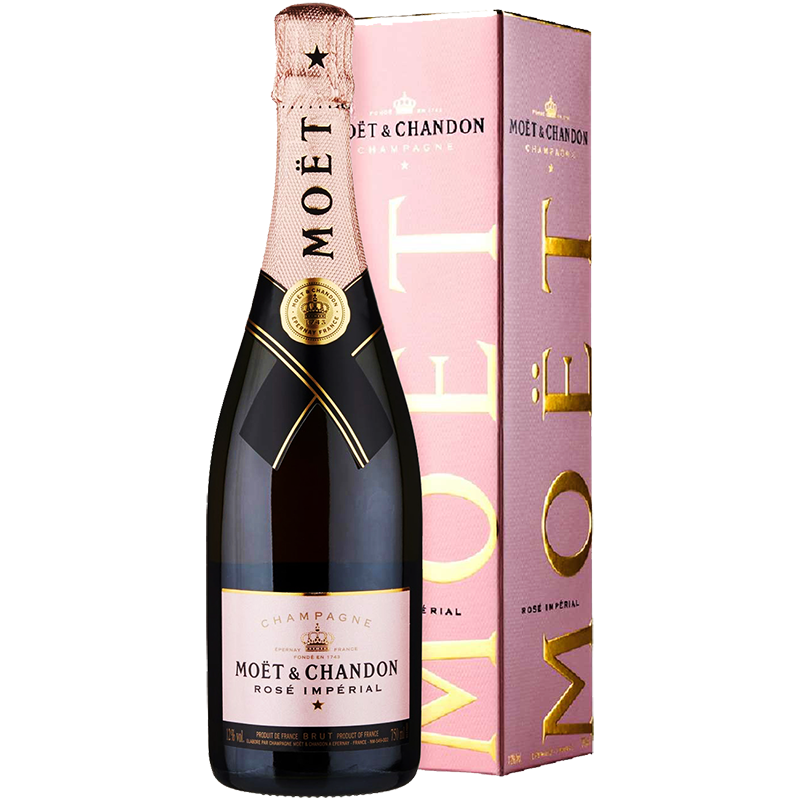 MOET ET CHANDON Spumanti 75 cl Champagne AOC Brut Rosé Impérial Moët & Chandon con Giftbox