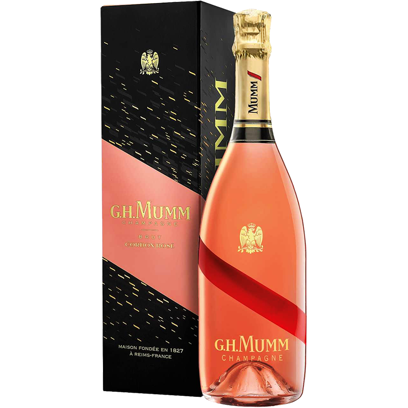 MUMM Spumanti Rosé 75 cl Champagne Brut Grand Cordon Rosé G.H. Mumm (Étui)