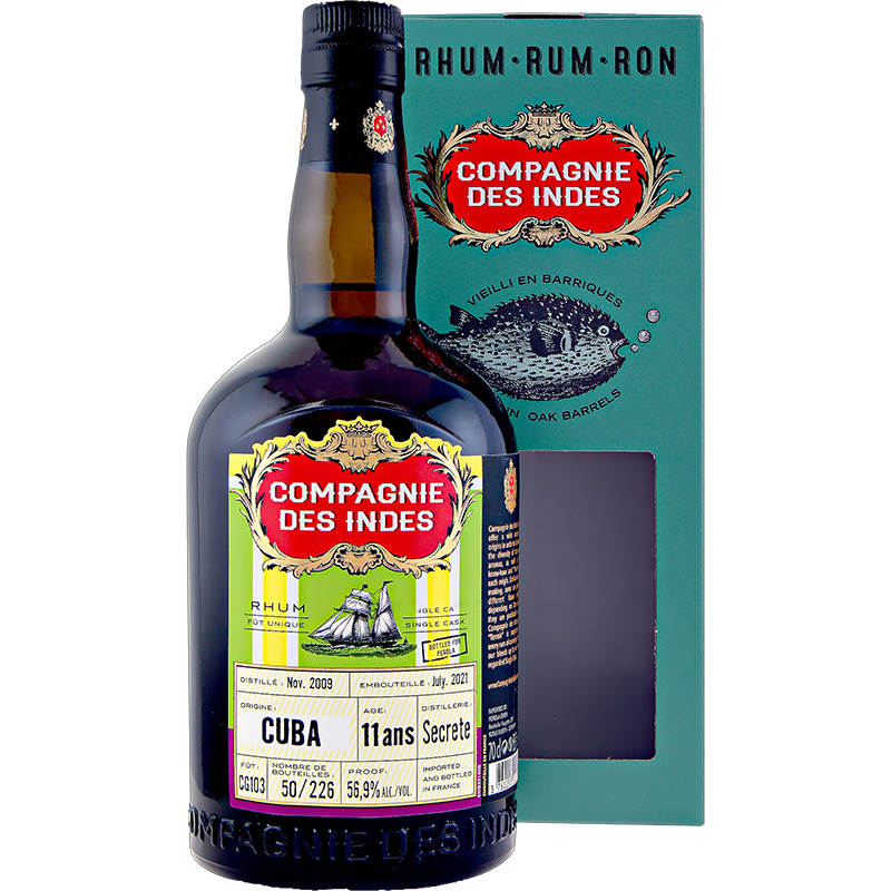 COMPAGNIE DES INDES Distillati 70 cl Rum Compagnie Des Indes Cuba Secrete 11 Years Single Cask