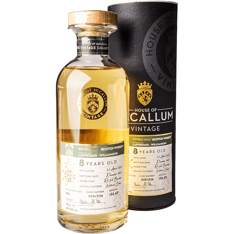HOUSE OF MCCALLUM Distillati 70 cl Single Malt Scotch Whisky House of McCallum Laphroaig Williamson 8 years Old