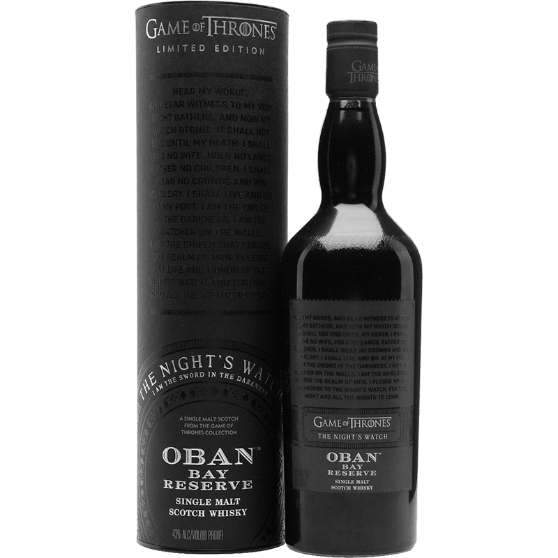 OBAN Distillati 70 cl Whisky Oban Bay Reserve Night's Watch "Game of Thrones"